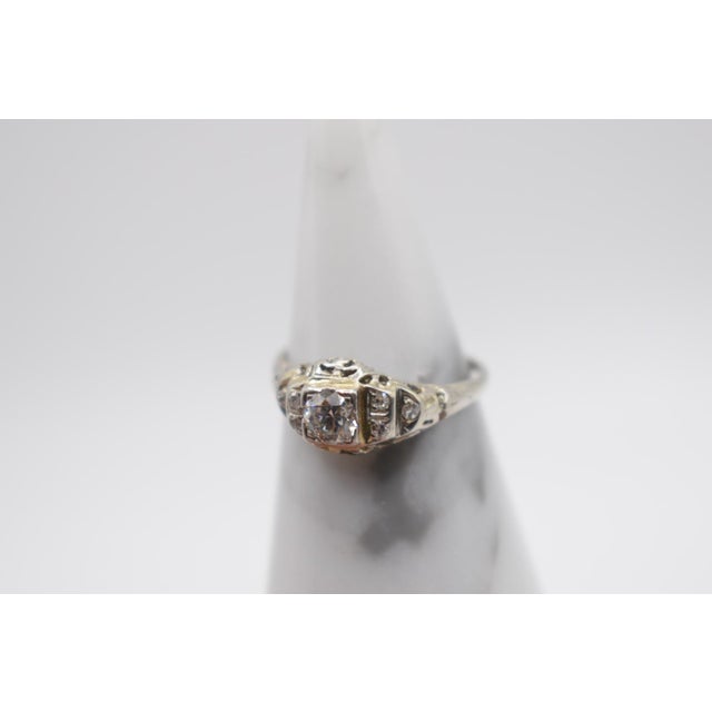 Early 18th Century Art Deco Diamond Ring, Size 5.5 For Sale - Image 4 of 8
