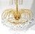 Mid 20th Century Vintage Mid-Century Modern Crystal and Brass Waterfall Chandelier For Sale - Image 5 of 8