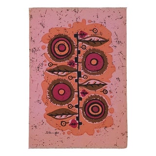Mid-Century German Pop Art Screen-Printed Wall Hanging by Traute Sänger, 1970s For Sale