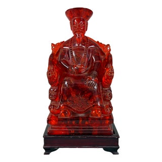 Sculpture Statue Emperor Throne, 1920s, Resin For Sale