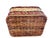 Vintage Wicker Picnic Basket With Grape Vine Motif & Folding Handles For Sale - Image 10 of 10