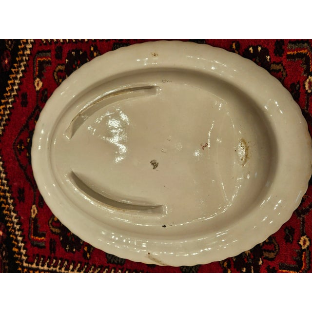 Late 19th Century Antique Copeland Footed Meat Carving Platter With Gravy Depression For Sale In Charlotte - Image 6 of 11