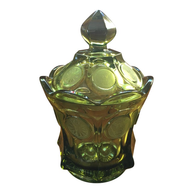 1950s Fostoria Coin Glass Candy Dish For Sale