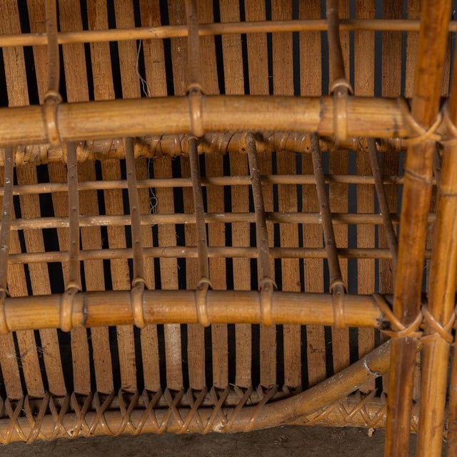 20th Century Italian Standing Dry Bar and Stools in Bamboo, 1960s, Set of 3 For Sale - Image 13 of 18