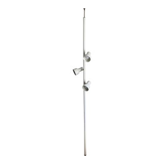 1970s Vintage Mid Century Modern White Pole Light For Sale