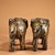 Metal Pair of Vintage Bronze Elephant Statues For Sale - Image 7 of 9