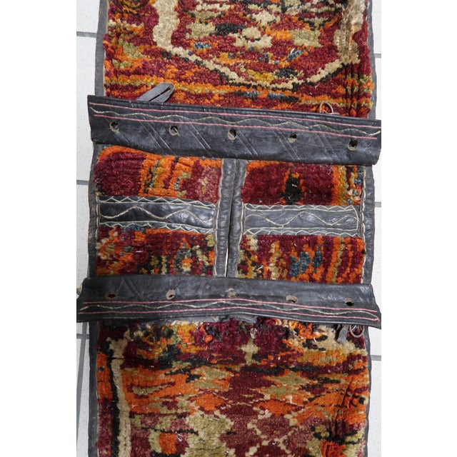 1920s, Handmade Antique Collectible Persian Kurdish Saddle Bag Rug For Sale - Image 11 of 14