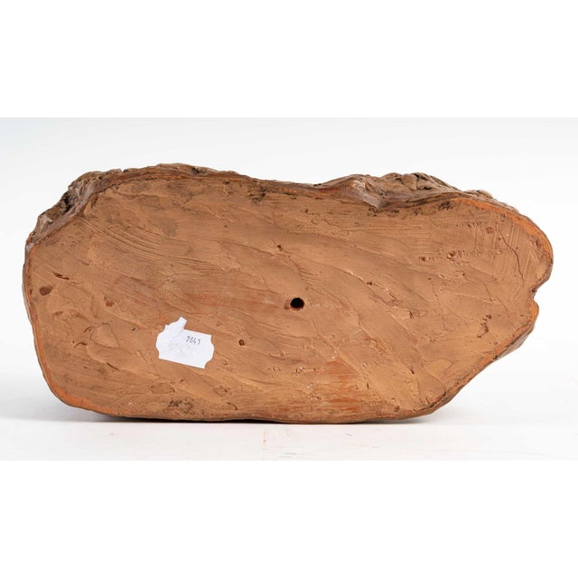 Terracotta Figurine of Child with Bird For Sale - Image 3 of 12