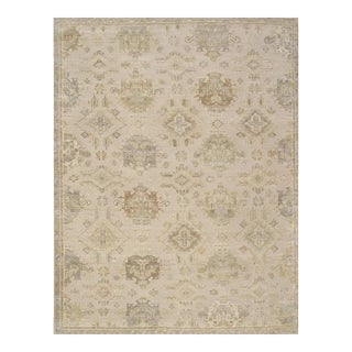 Oushak Wool Beige Area Rug, 12' 1'' X 14' 9'' For Sale