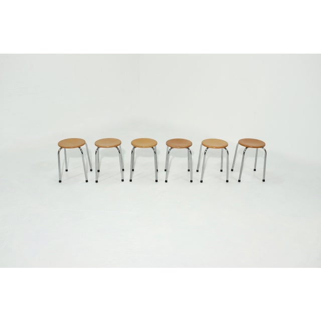 Silver Industrial Dutch Stool from Oostwoud Fabrieken Franeker, 1960s For Sale - Image 8 of 11