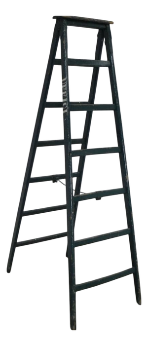 Vintage Fir Wood Ladder, 1960s
