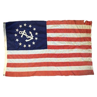 Vintage USA Maritime Yacht Ensign Boat Flag For Sale