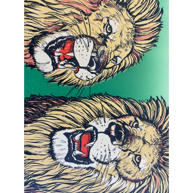 1940s Blank Lions Circus Poster, 1940s, Forrest Freeland Lithograph For Sale - Image 5 of 5