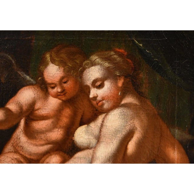 Venetian School Artist, Venus & Cupid, 1700, Oil on Canvas, Framed For Sale - Image 6 of 14