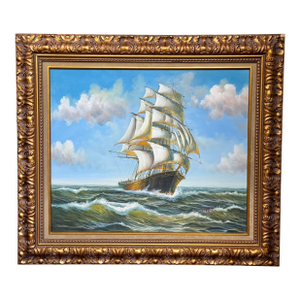 Nautical Sailing Ship Studio Art - Framed