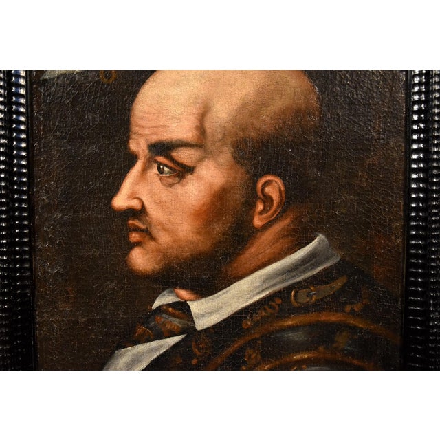 Tuscan Artist, Portrait of Soldier Niccolò Orsini, 1580, Oil on Canvas For Sale - Image 9 of 14