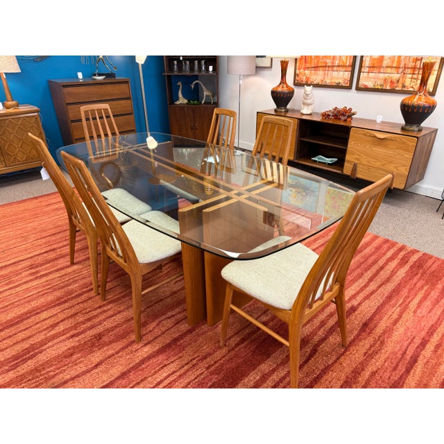 1970s Danish Modern Teak Glass Top Dining Table by Gustav Gaarde for Trekanten Denmark For Sale - Image 10 of 10