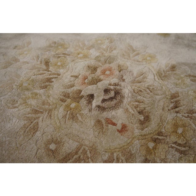 1980s Light Gray Floral Vintage Chinese Silk Rug 3' X 5'2" Handknotted Wool Carpet For Sale - Image 12 of 18