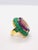 Late 20th Century Bochic “Orient” Vintage Natural Amethyst and Ring Set In 18 K Gold & Silver For Sale - Image 5 of 9