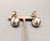 Trifari Vintage Early 1950s Signed Napier Goldtone White Resin Filigree Drop Clip Earrings-2 Pieces For Sale - Image 4 of 10