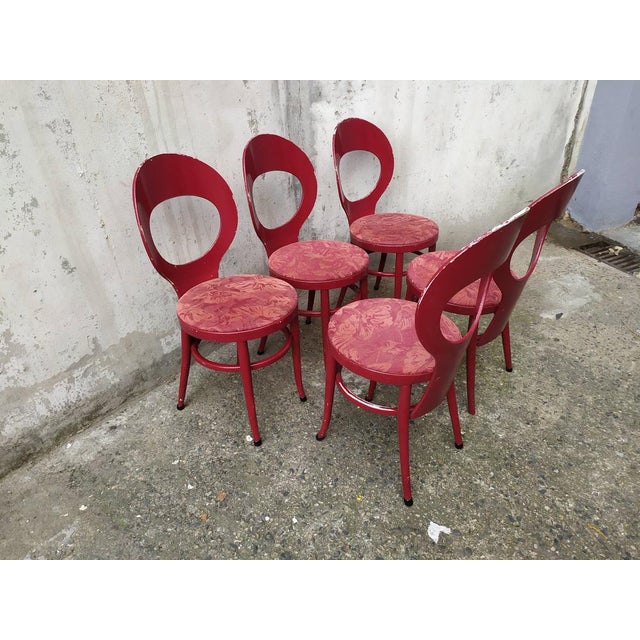 1960s Mouettes Bistro Chairs from Baumann, 1960s, Set of 5 For Sale - Image 5 of 18