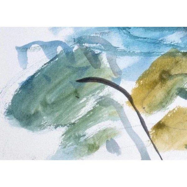 Paint Late 20th Century "Villefond" Naturalistic Aquarelle Painting on Paper by Marcel Saint-Jean For Sale - Image 7 of 11