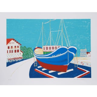 Marion McClanahan - Dry Dock Lithograph For Sale