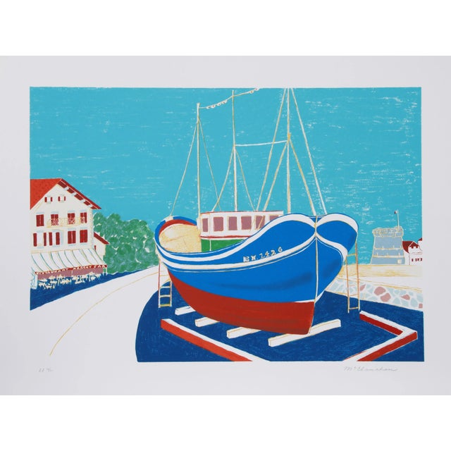 Marion McClanahan - Dry Dock Lithograph For Sale