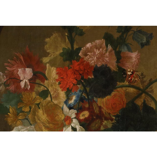 Cerchia Di Jan Van Huysum, Still Life Flowers, 1750, Oil on Canvas For Sale - Image 9 of 16