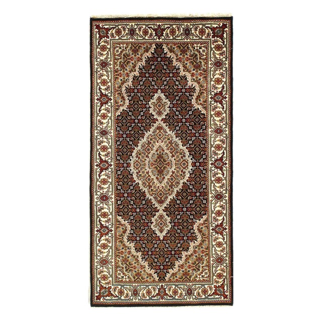 2020s Fine Hand Knotted Silk & Wool Tabriz For Sale - Image 4 of 4