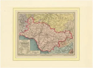 Map of the Kingdom of Württemberg, 1885