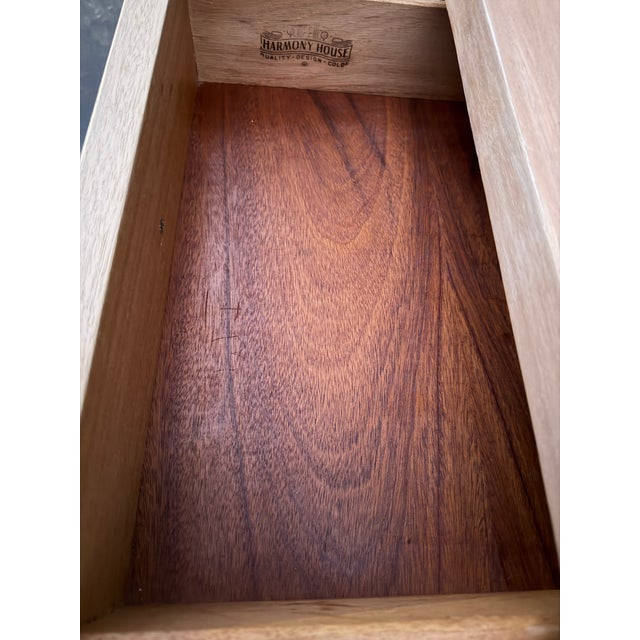 Mid-Century Modern 1960s Mid-Century Modern Neutral Dresser With Natural Wood Top For Sale - Image 3 of 3