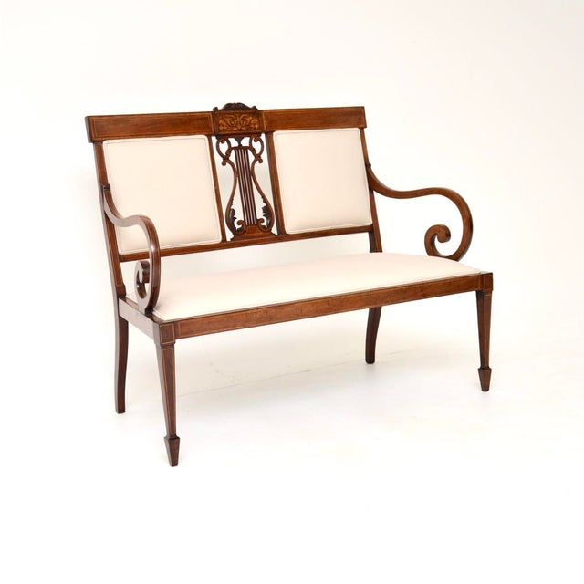 Antique Edwardian Settee, 1900s For Sale - Image 11 of 11