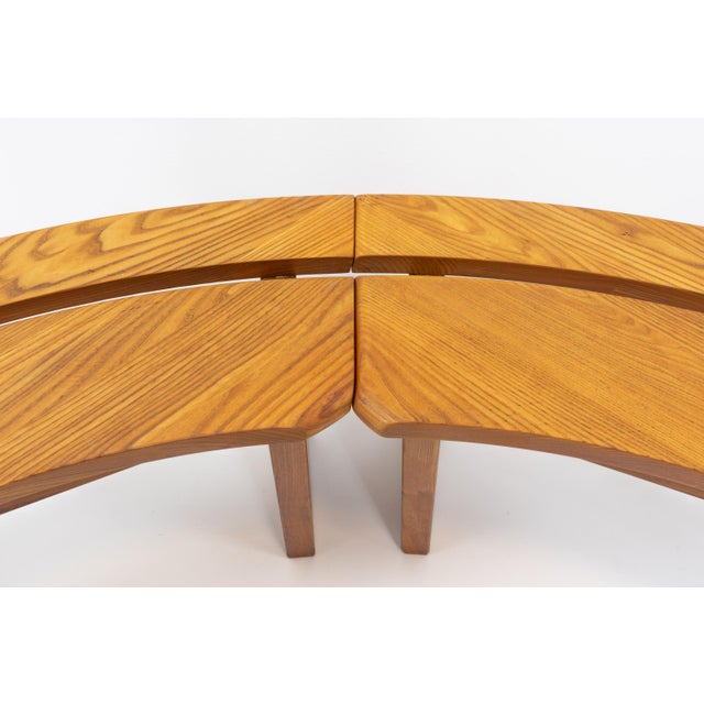 S38 Curved Benches from Pierre Chapo, 1980s, Set of 2 For Sale - Image 13 of 14