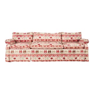 English George Smith Style Kilim Design Upholstered Sofa For Sale