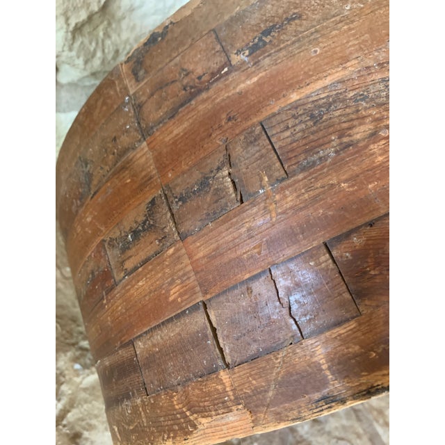 Rustic European Early 19th Century Large Industrial French Circular Wood Factory Mold For Sale - Image 3 of 12