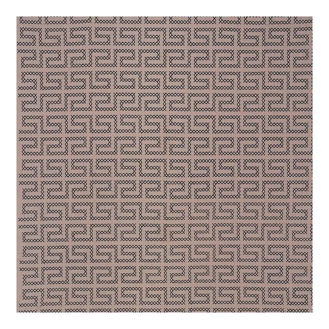 Sample - Schumacher A Maze Embroidery Fabric in Stone For Sale