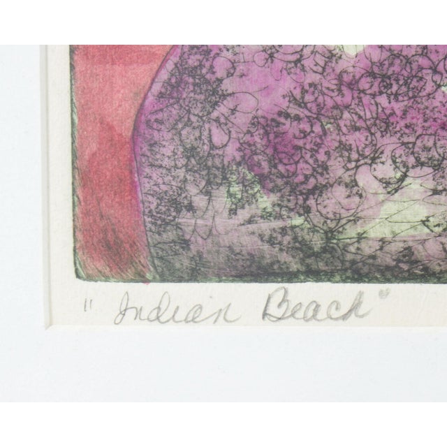 Printmaking Materials "Indian Beach" Etching With Aquatint by Maryellen Shafer For Sale - Image 7 of 8