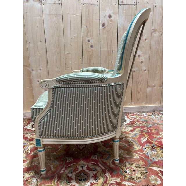 Louis XVI Style Bergère For Sale - Image 6 of 10