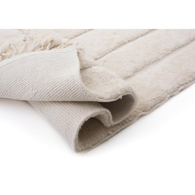 Beige Hand-Knotted Wool Rug by Azele Studio For Sale - Image 8 of 11