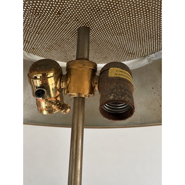 Platinum Vintage Bouillotte Style Lamp For Sale - Image 8 of 11