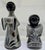 Vintage Tonalá Angel Figurine Pair – Mexican Folk Art Pottery Candlestick & Praying Angel, Hand Painted Floral For Sale - Image 4 of 13