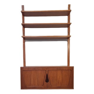 Teak Wall Storage Cabinet by Kjell Riise, 1960s For Sale