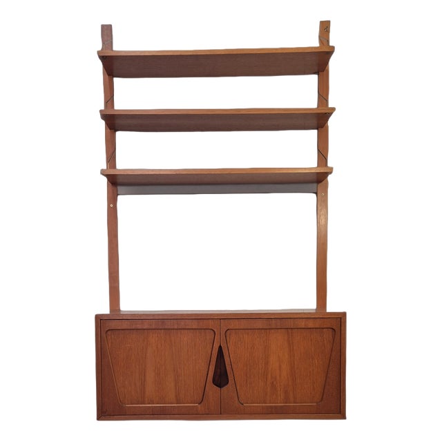 Teak Wall Storage Cabinet by Kjell Riise, 1960s For Sale