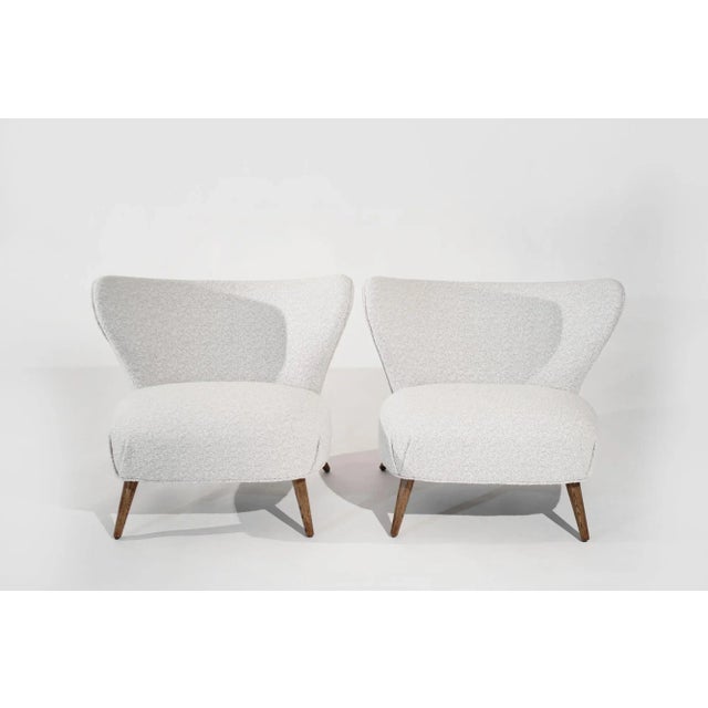 Scandinavian Modern Wingback Lounges, Denmark, C. 1950s - a Pair For Sale - Image 4 of 12