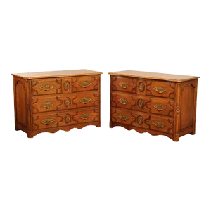 Mid 20th Century Don Ruseau Custom French Style Walnut Chests of Drawers - A Pair