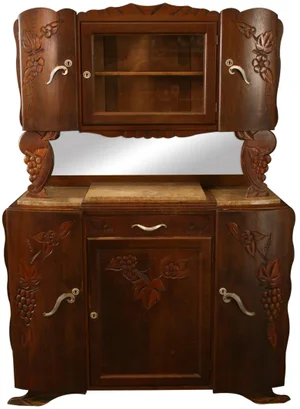 1920 French Art Deco Carved Grapes Buffet