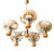 Vintage Chandelier in Glass with Marble and Steel, 1960s For Sale