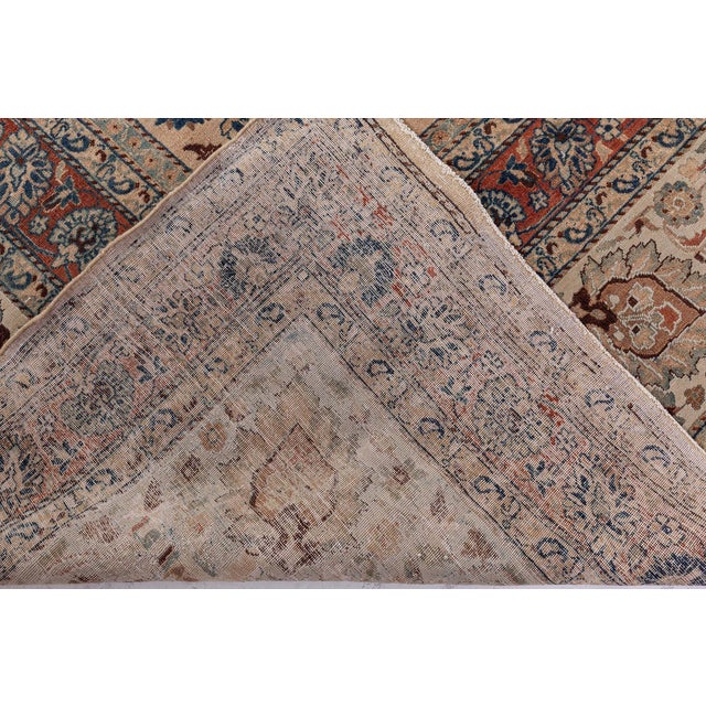 Antique Persian Meshad Wool Rug For Sale In New York - Image 6 of 9