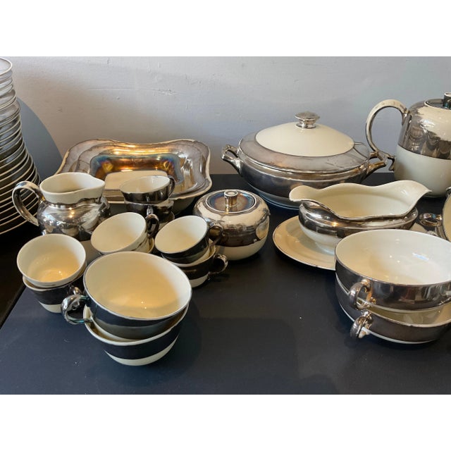 1940s Johann Haviland Bavaria Sterling Rimmed Dishes - 132 Pieces For Sale In New York - Image 6 of 12